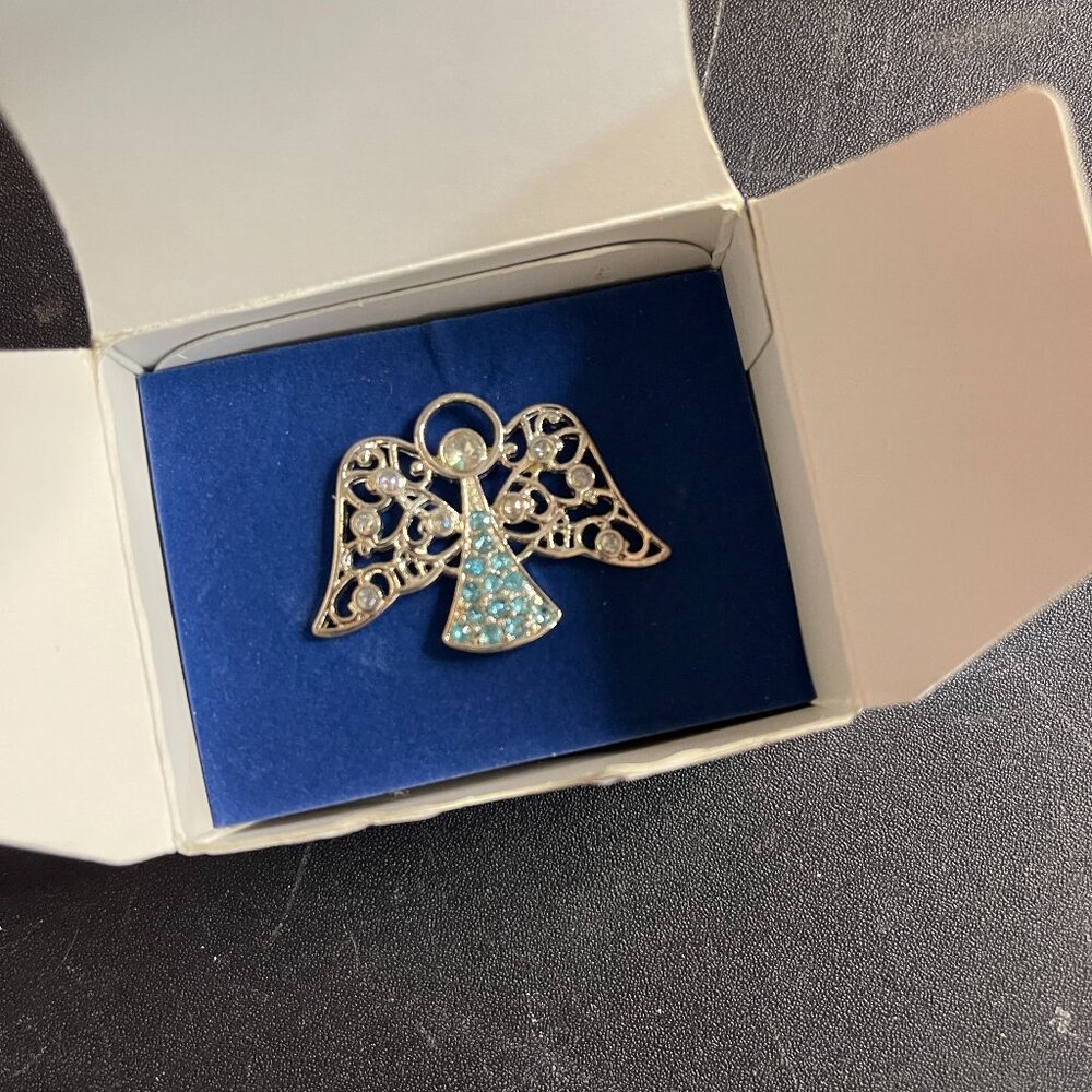 Vintage Avon Heavenly Angel Birthstone Tac Pin - March (I)